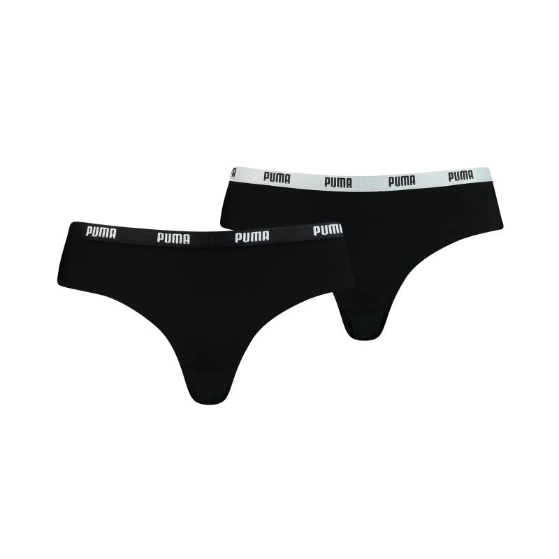 PUMA Brasilslip »PUMA WOMEN MICROFIBER BRAZILIAN 2P HANG«, (2er Pack), Mit elastischem Soft-Touch-Logobund von Puma