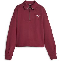 PUMA Damen Sweater HER Half Zip dunkelrot | S von Puma