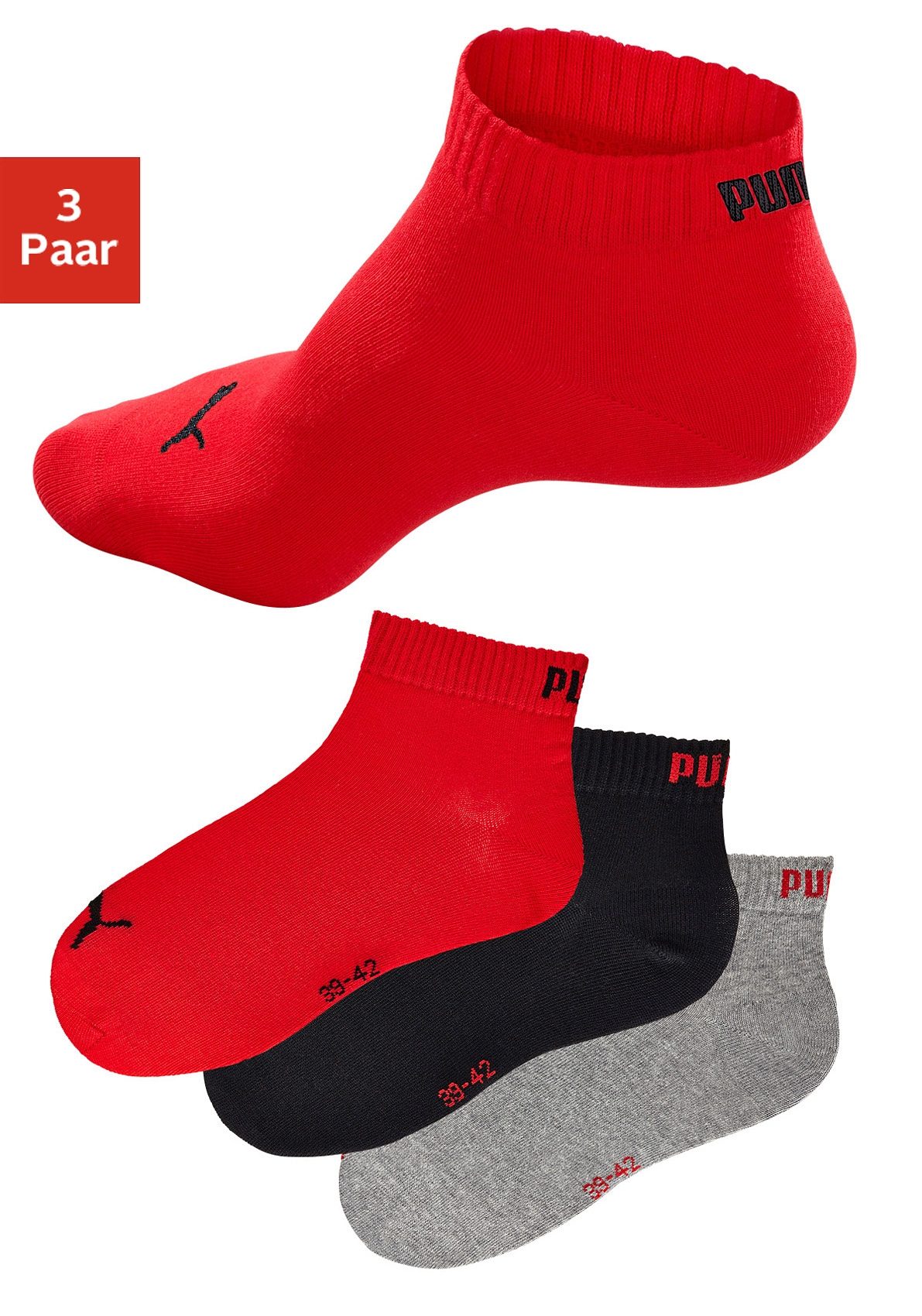 PUMA Kurzsocken, (3 Paar) von Puma