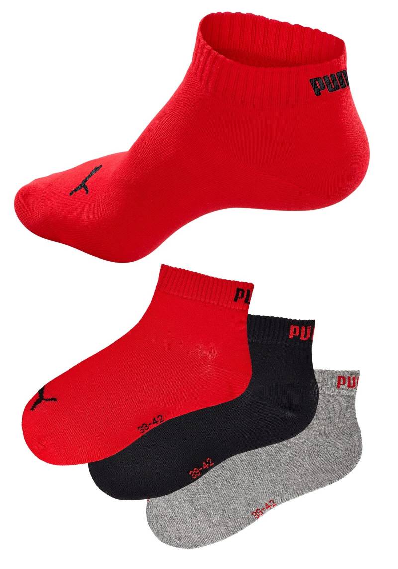 PUMA Kurzsocken, (3 Paar), Atmungsaktiv, Rippenbündchen, weiche Baumwollmischung von Puma