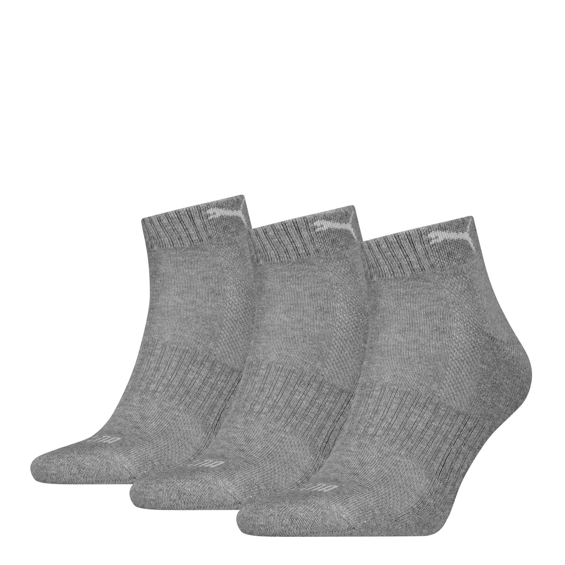 PUMA Kurzsocken »PUMA UNISEX CUSHIONED QUARTER 3P«, (3 Paar), Mit Logo-Rippenbündchen von Puma