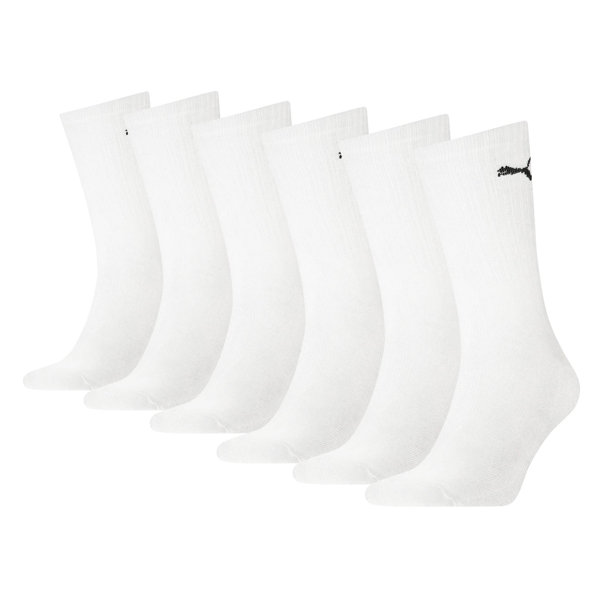 PUMA Sportsocken »PUMA UNISEX CREW SOCK 6P ECOM«, (6 Paar), Cat-Logo, Frottee-Sohle, Ripp-Bündchen von Puma