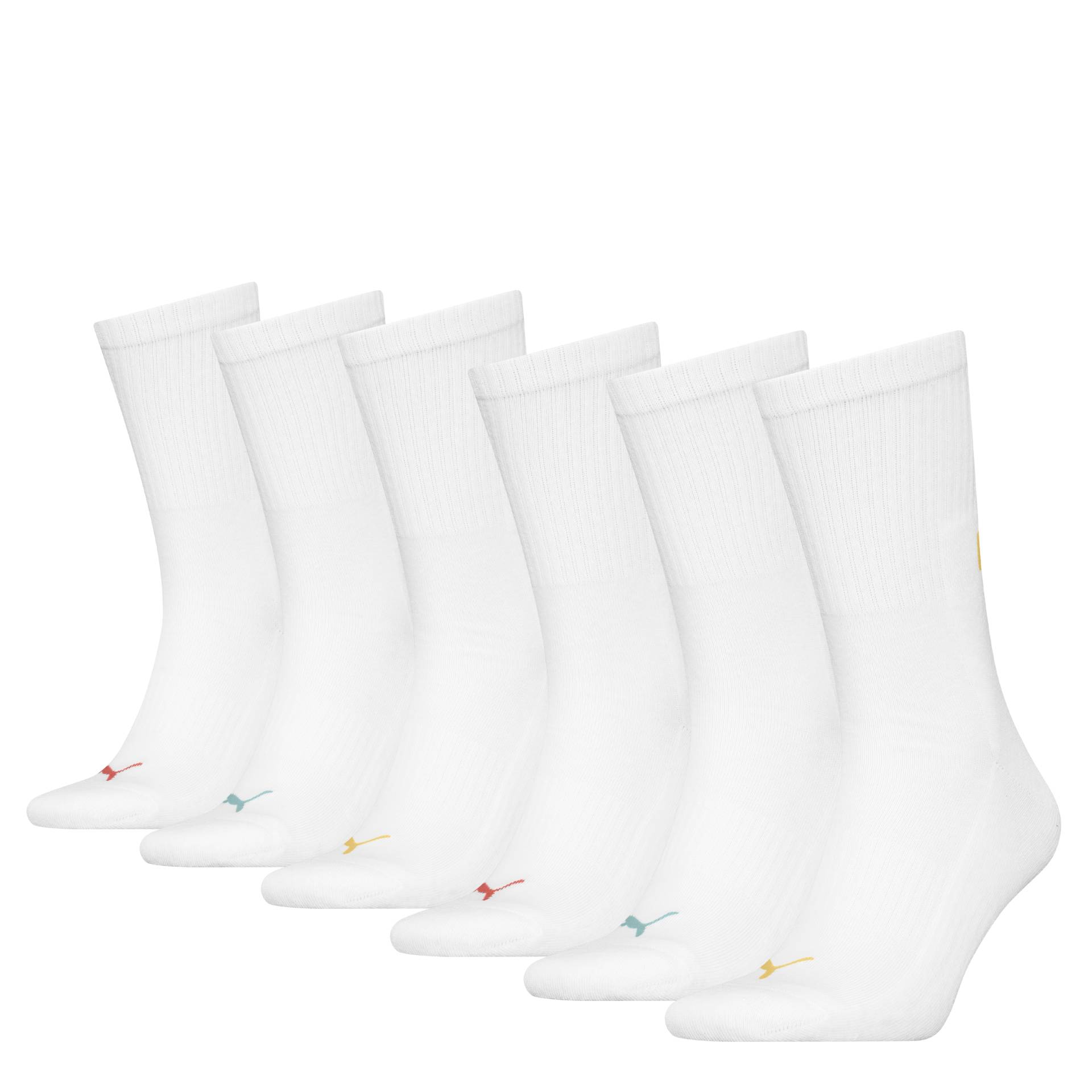 PUMA Socken »PUMA UNISEX CUSHIONED NEXT CREW 6P ECOM«, (6 Paar), mit Logoschriftzug an der Rückseite von Puma
