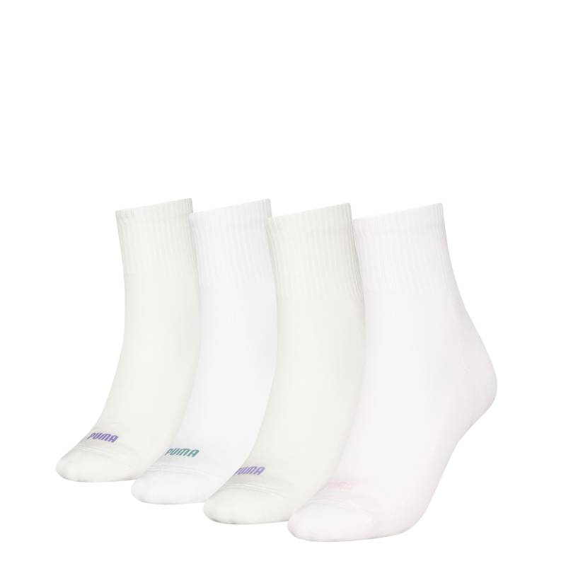 PUMA Socken »PUMA WOMEN HEART LOGO SHORT CREW 4P ECOM«, (4 Paar, 4 Paar), mit buntem Schaftdetail von Puma