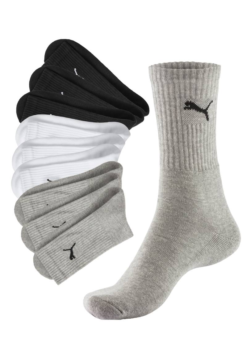 PUMA Sportsocken, (9 Paar), Tennissocken, atmungsaktiv, feuchtigkeitsregulierend von Puma