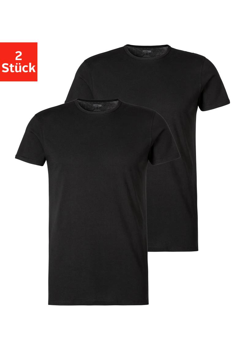 PUMA T-Shirt, (2er-Pack), mit Markenlabel von Puma