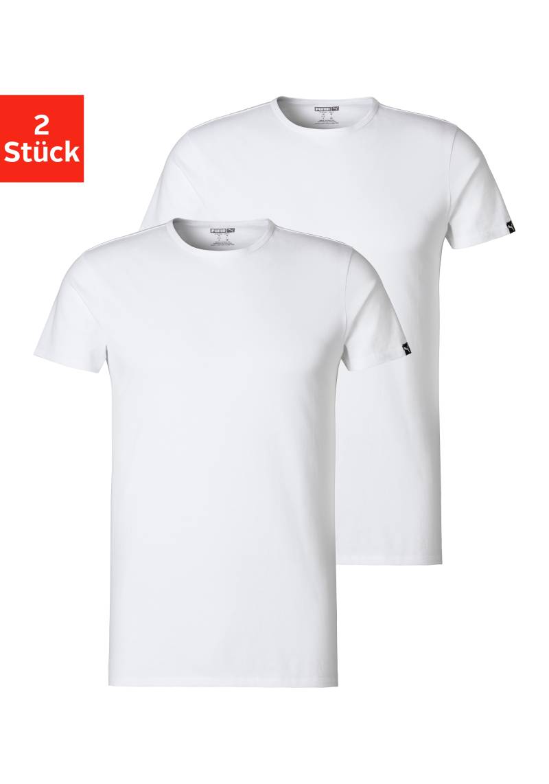 PUMA T-Shirt, (2er-Pack), mit Markenlabel von Puma