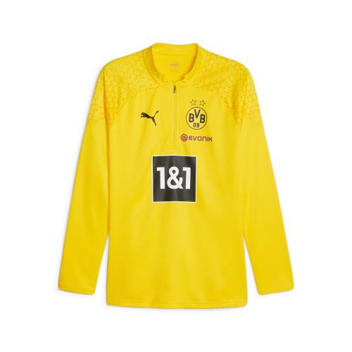 Puma BVB Training 1/4 Zip Top w/ sponsor - cyber yellow (Grösse: S) von Puma