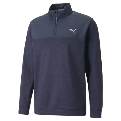 Puma Cloudspun Colorblock 1/4 Zip - navy blazer (Grösse: S) von Puma