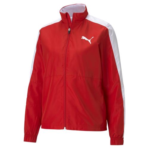 Puma Cross the Line Warm Up Jacket W 2.0 - Puma Red-Puma White (Grösse: L) von Puma