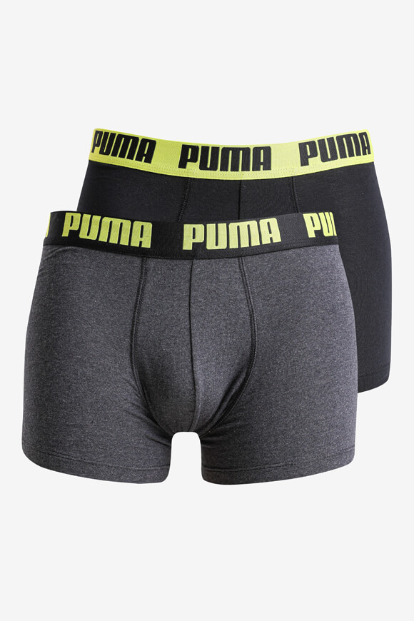 Puma Doppelpack Boxershorts | Dark Grey + Black | Herren  | L von Puma