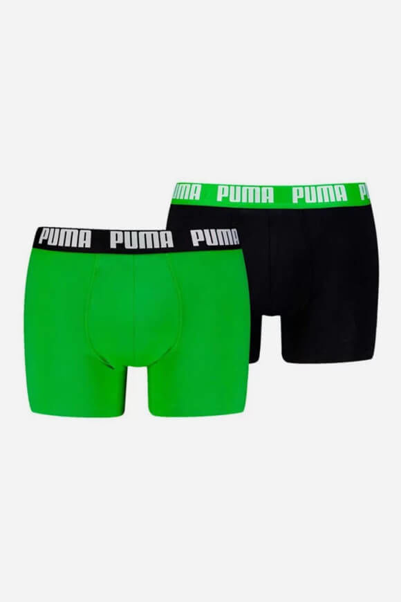Puma Doppelpack Boxershorts | Green + Black | Herren  | M von Puma