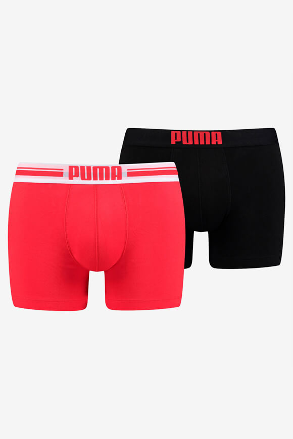 Puma Doppelpack Boxershorts | Red + Black | Herren  | L von Puma