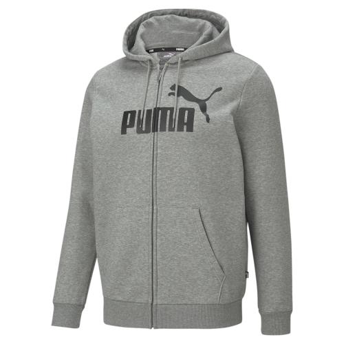 Puma ESS Big Logo FZ Hoodie FL - Medium Gray Heather (Grösse: XXL) von Puma