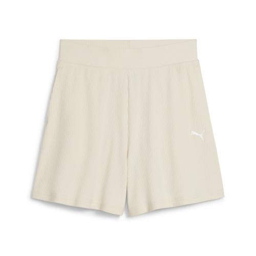 Puma ESS ELEVATED High-Rise Rib Shorts 5 - alpine snow (Grösse: L) von Puma