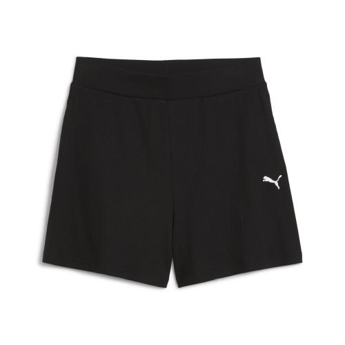 Puma ESS ELEVATED High-Rise Rib Shorts 5 - puma black (Grösse: S) von Puma