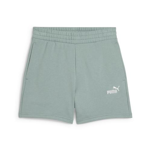 Puma ESS Small No. 1 Logo 5'' High-Waist Shorts TR (s) - green moon (Grösse: XS) von Puma