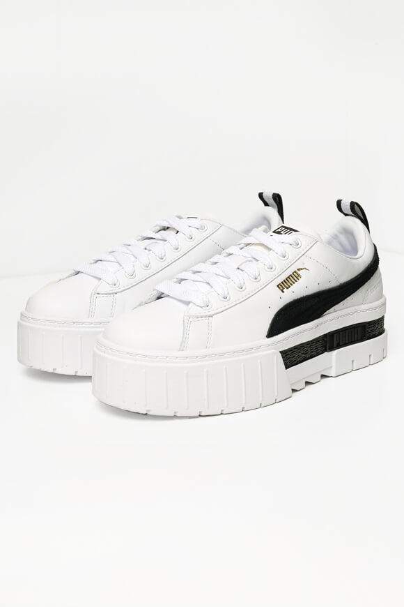 Puma Mayze Plateau Sneaker | Weiss + Schwarz | Damen  | EU38 von Puma