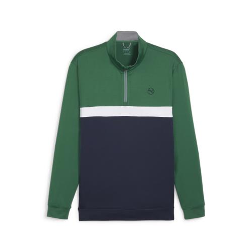 Puma Pure Colorblock 1/4 Zip - vine (Grösse: S) von Puma