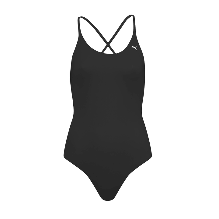 Puma V-Neck Crossback Swimsuitv-Neck Crossback Swimsuit Badeanzug schwarz von Puma