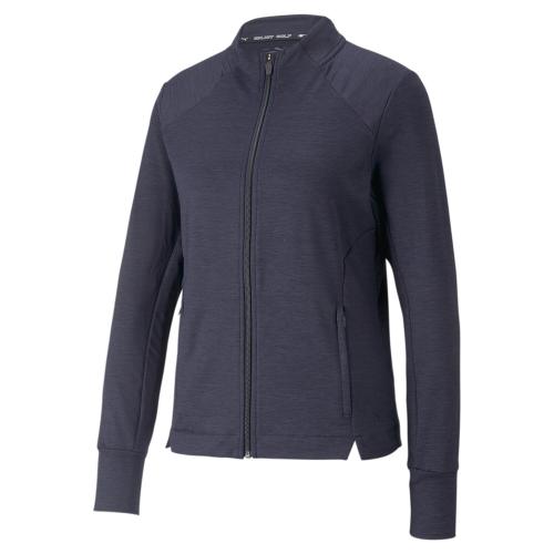 Puma W Cloudspun Heather Full Zip Jacket - navy blazer heather (Grösse: S) von Puma