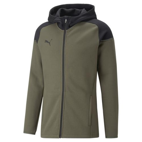 Puma teamCUP Casuals Hooded Jkt - green moss (Grösse: 3XL) von Puma