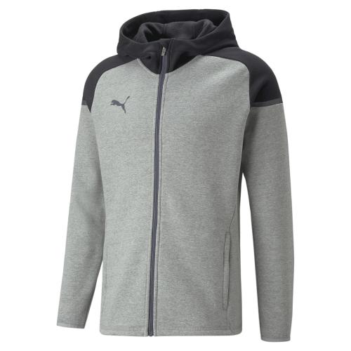 Puma teamCUP Casuals Hooded Jkt - medium gray heather (Grösse: 3XL) von Puma