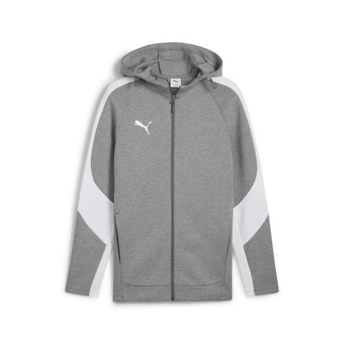 Puma teamEVOSTRIPE Hooded Jacket - medium gray heather (Grösse: 3XL) von Puma