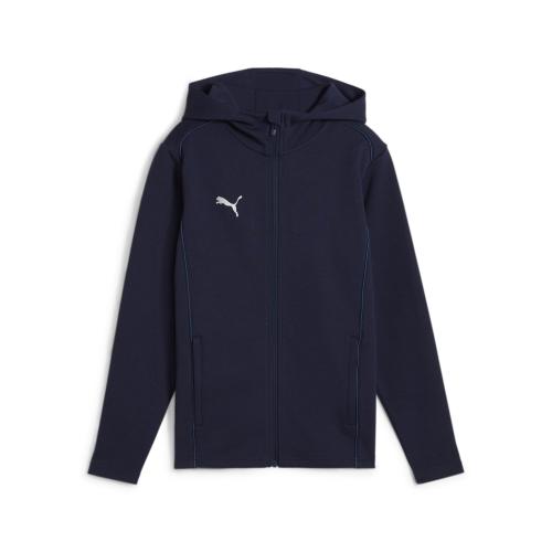 Puma teamFINAL Casuals Hooded Jkt Jr - puma navy (Grösse: 128) von Puma