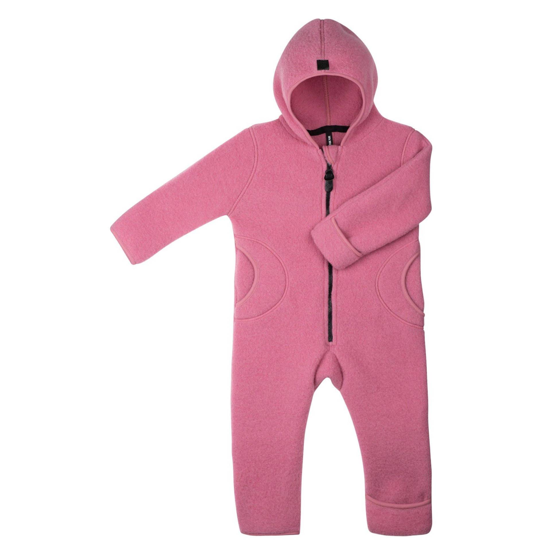 Baby Fleeceoverall Dusty-pink Unisex Pink 86/92 von Pure Pure