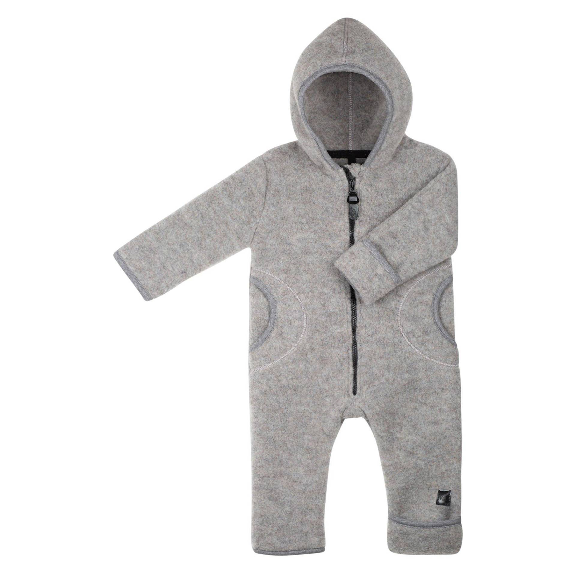 Baby Fleeceoverall Moonrock Unisex Grau 86/92 von Pure Pure