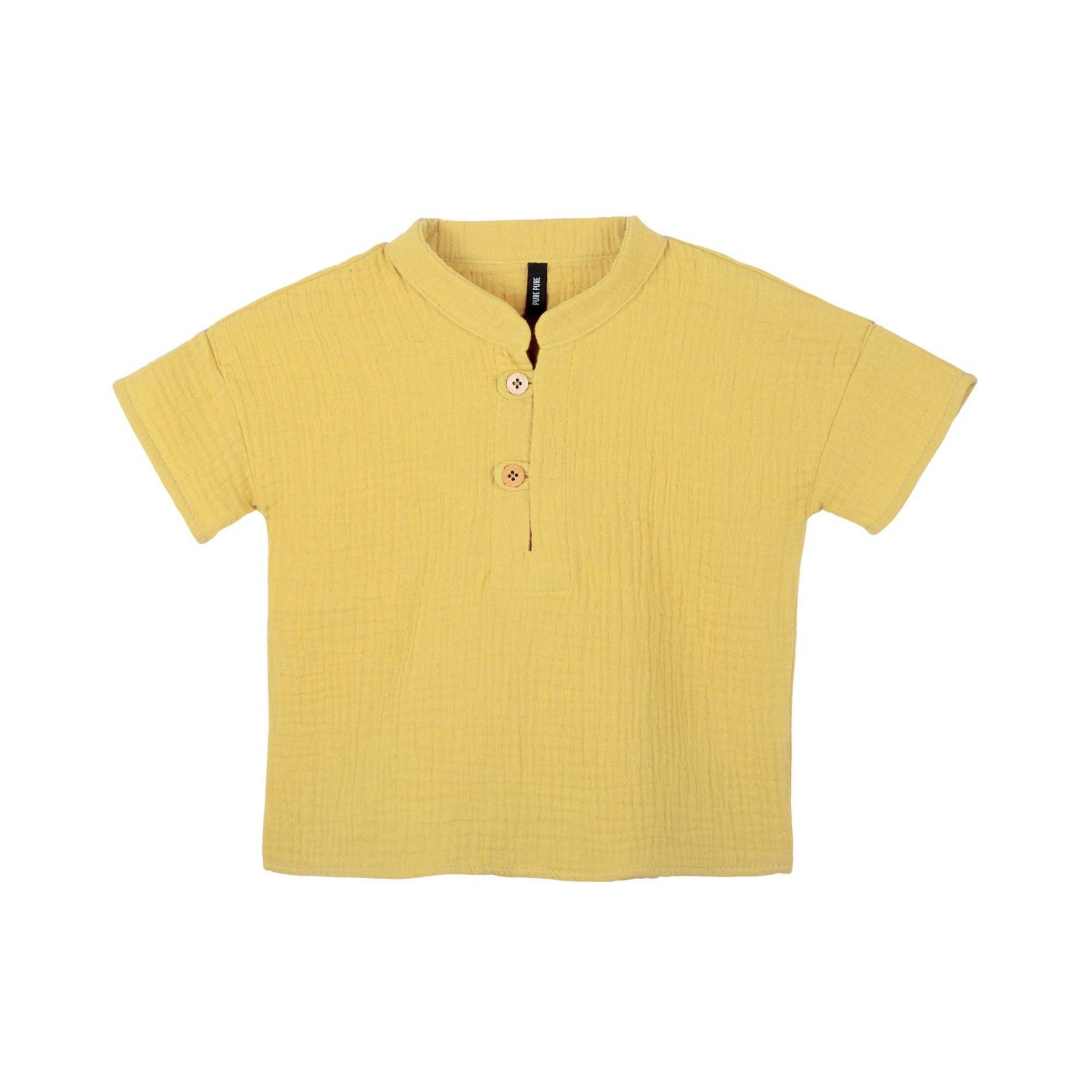 Kleinkinder T-shirt Banana-cream Jungen Gelb 104 von Pure Pure