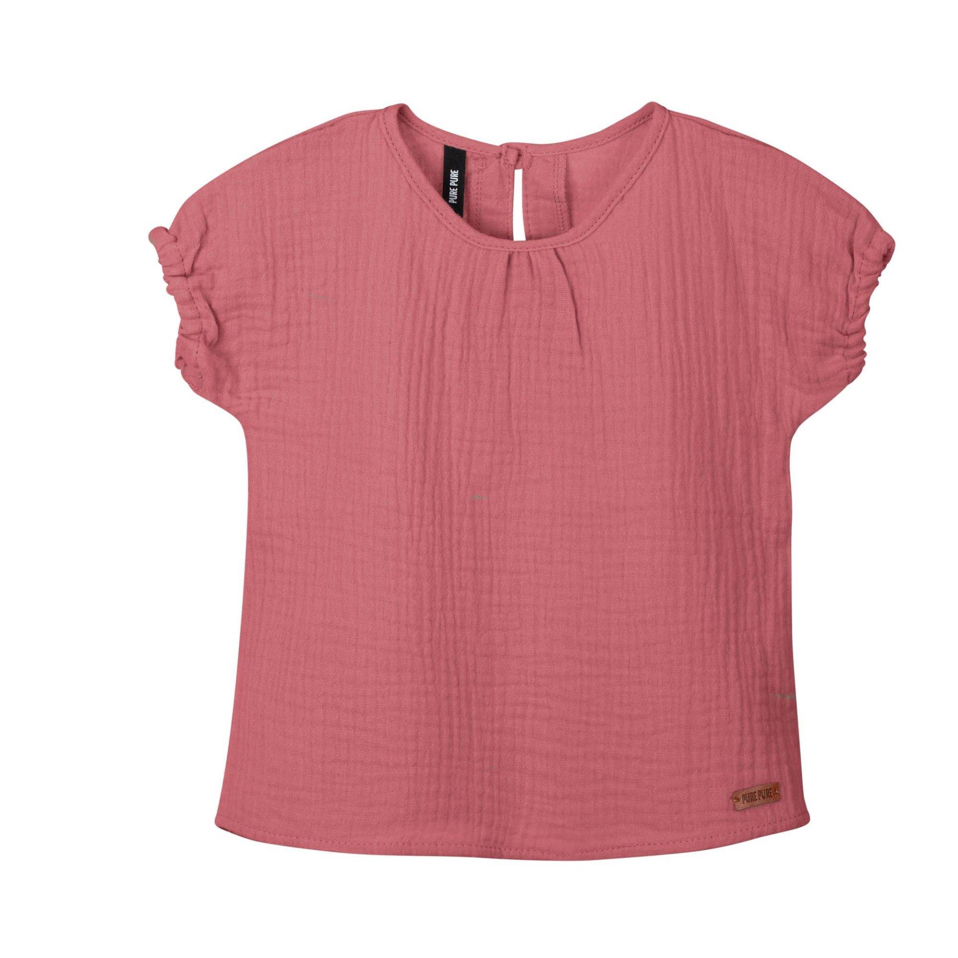 Kleinkinder T-shirt Mull Mauve-wood Mädchen Pink 104 von Pure Pure