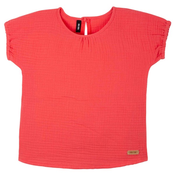 Pure Pure - Kid's Bluse Mull - T-Shirt Gr 86 rot von Pure Pure