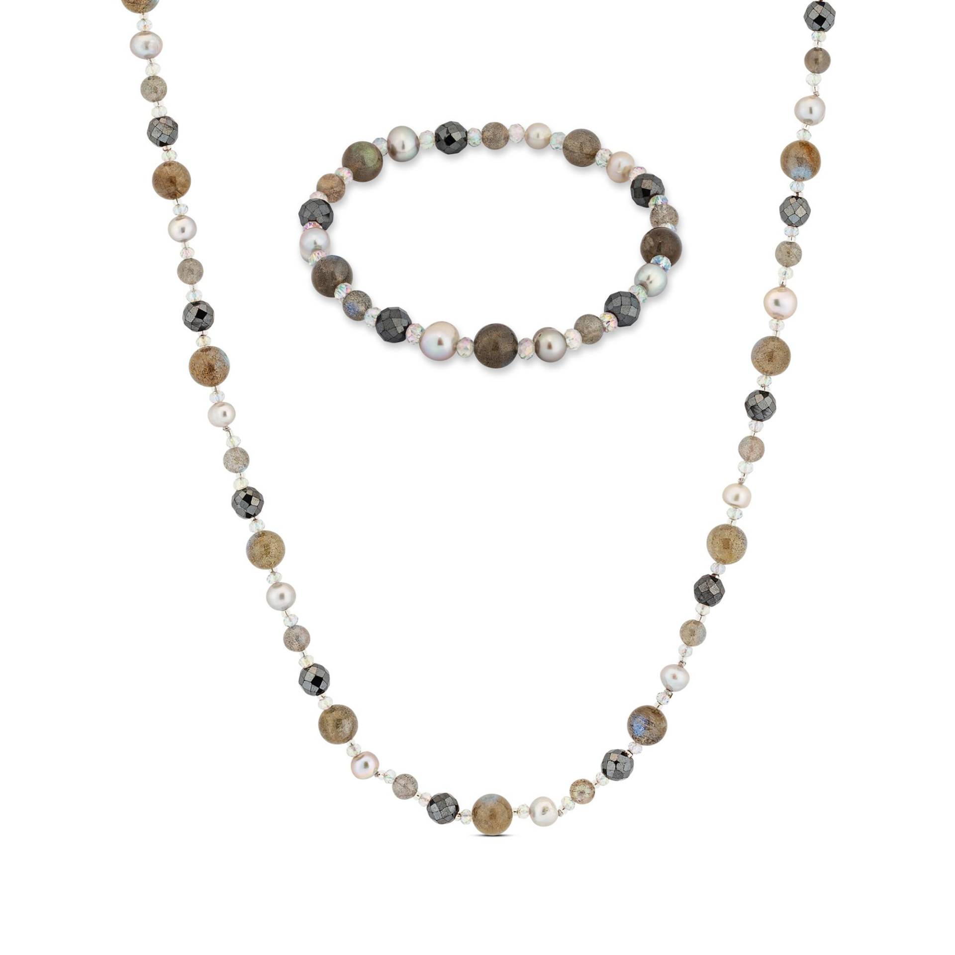 Halskette Damen Perle 90cm von Puro