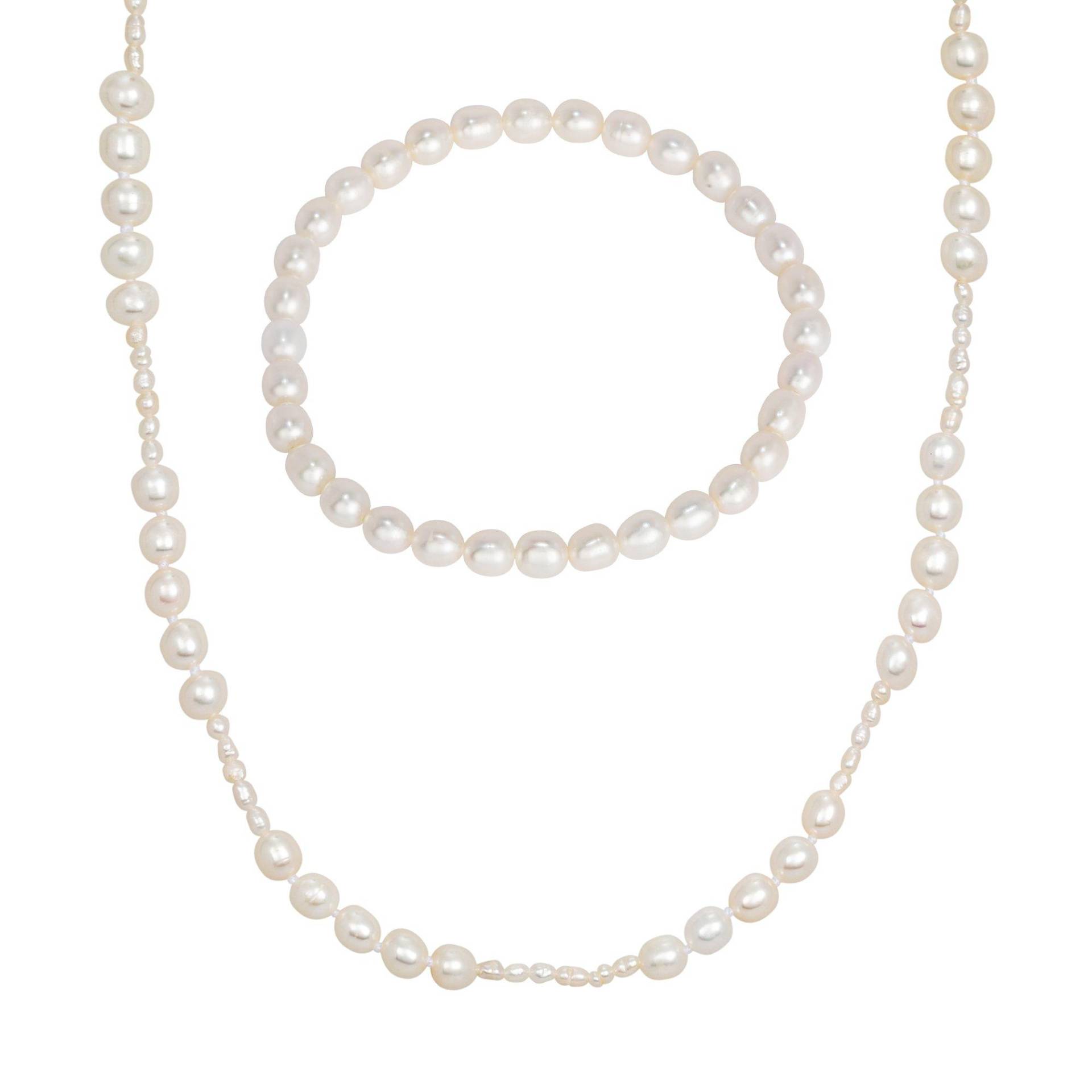 Set Collier/armkette Damen Perle 90cm von Puro