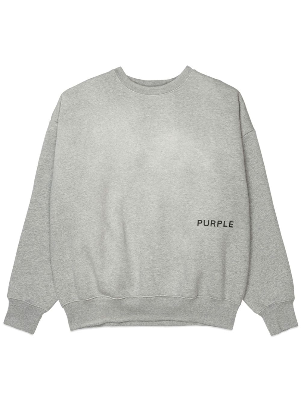 Purple Brand Wordmark cotton sweatshirt - Grey von Purple Brand