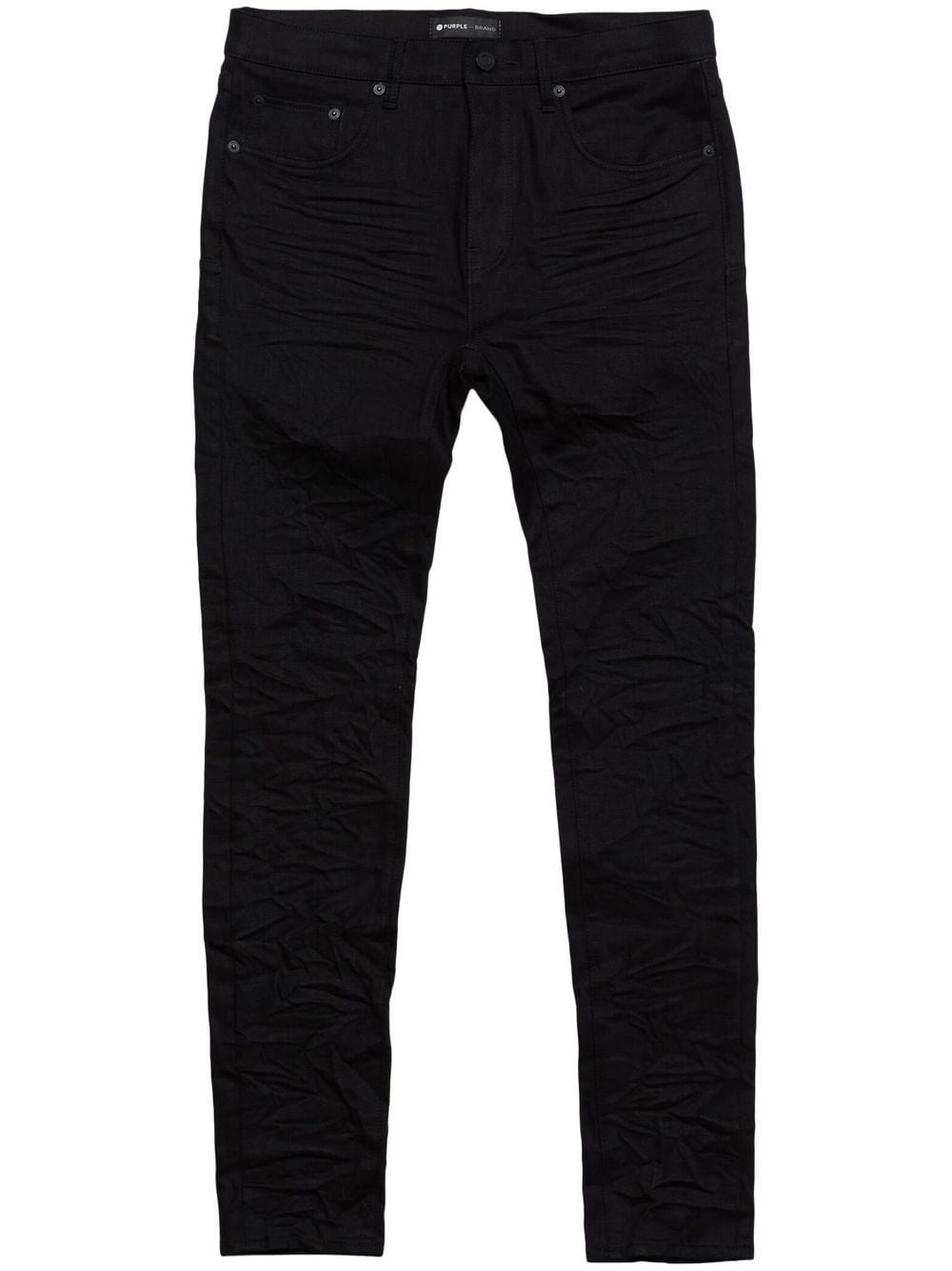 Purple Brand crinkled slim-cut jeans - Black von Purple Brand