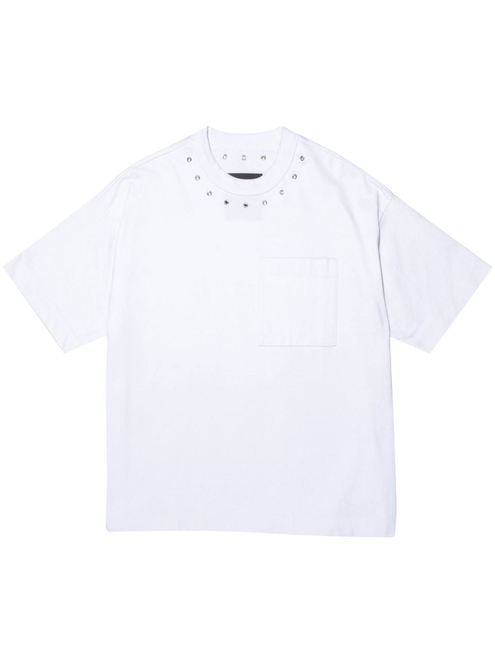 Purple Brand eyelet-trim cotton T-shirt - White von Purple Brand