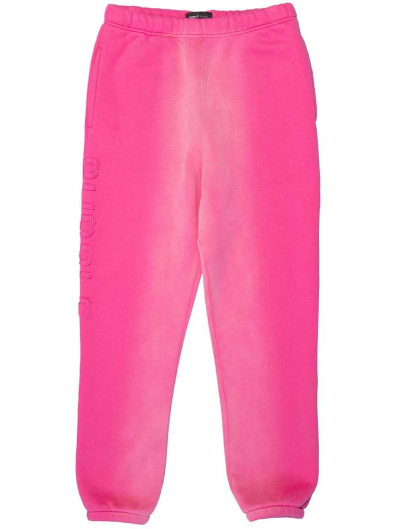 Purple Brand logo-appliqué bleached track pants - Pink von Purple Brand