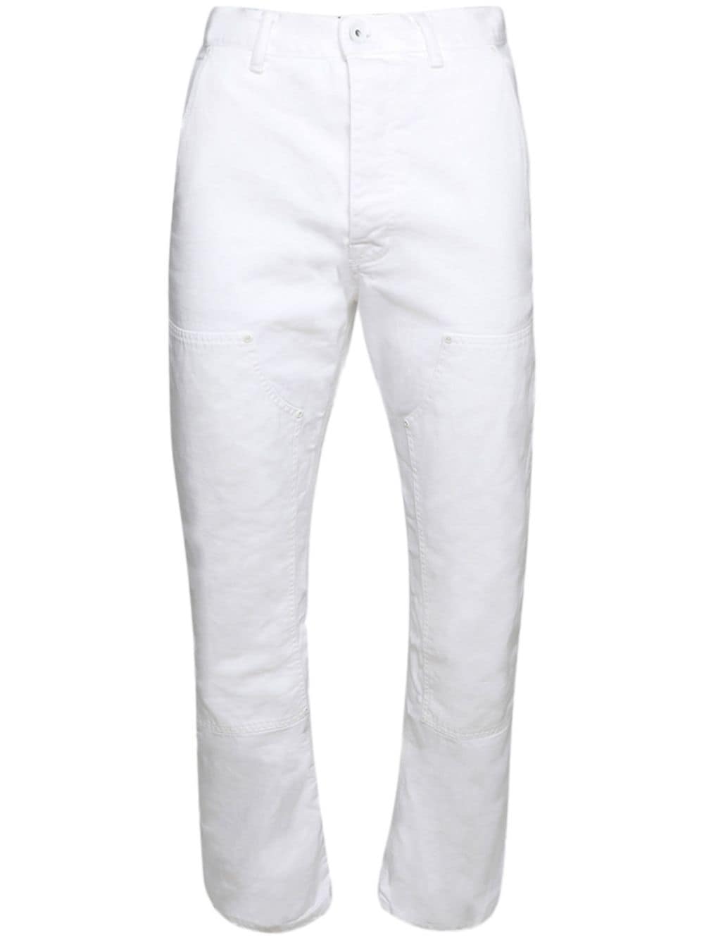 Purple Brand logo-patch wide-leg jeans - White von Purple Brand