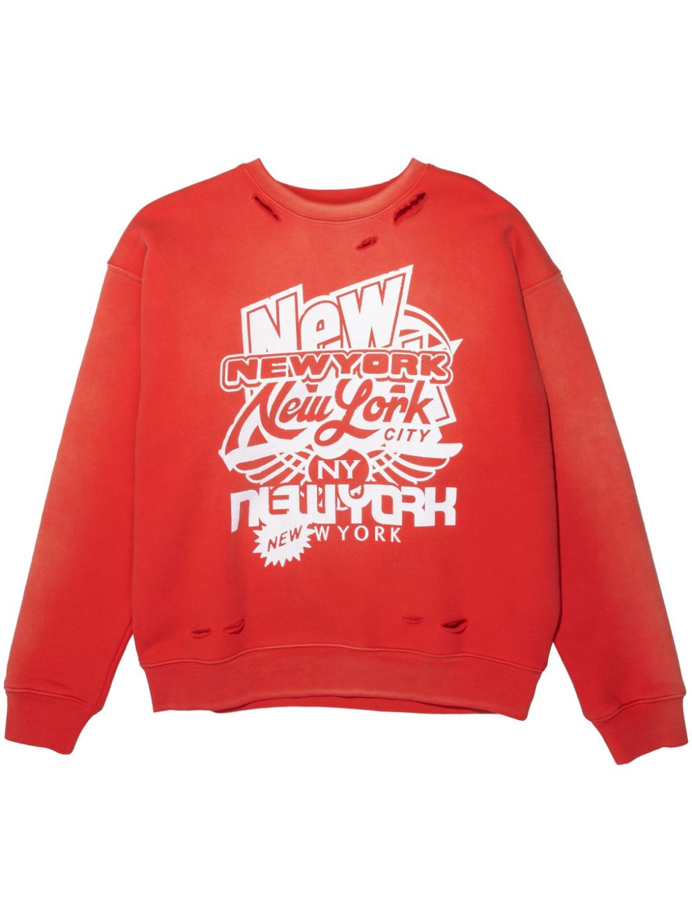 Purple Brand slogan-print cotton sweatshirt - Red von Purple Brand