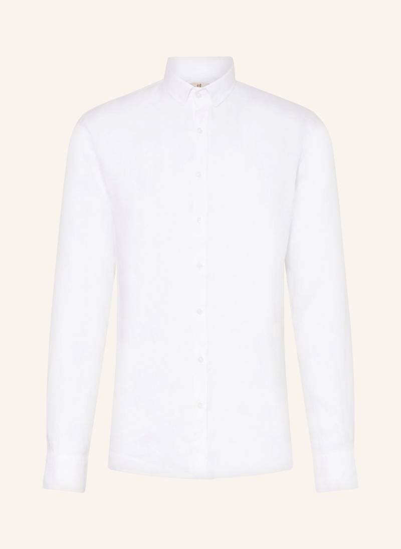q1 Manufaktur Hemd Extra Slim Fit Aus Leinen weiss von Q1 Manufaktur