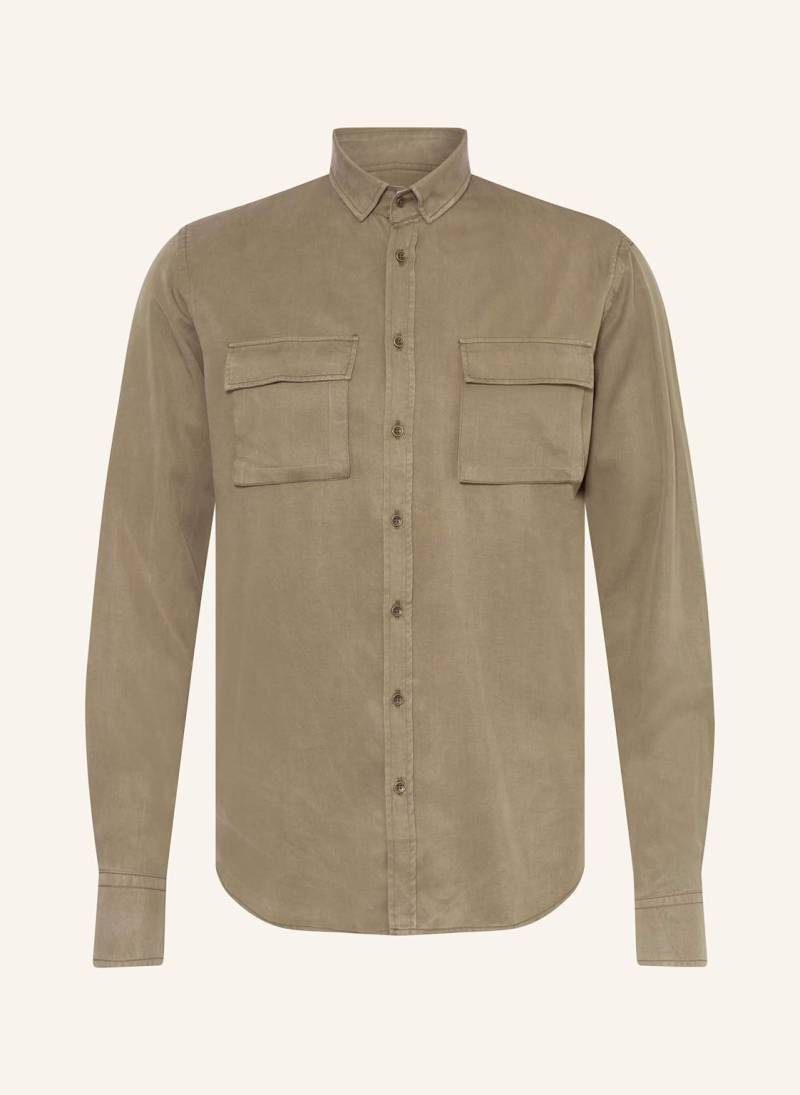 q1 Manufaktur Hemd Slim Relaxed Fit gruen von Q1 Manufaktur