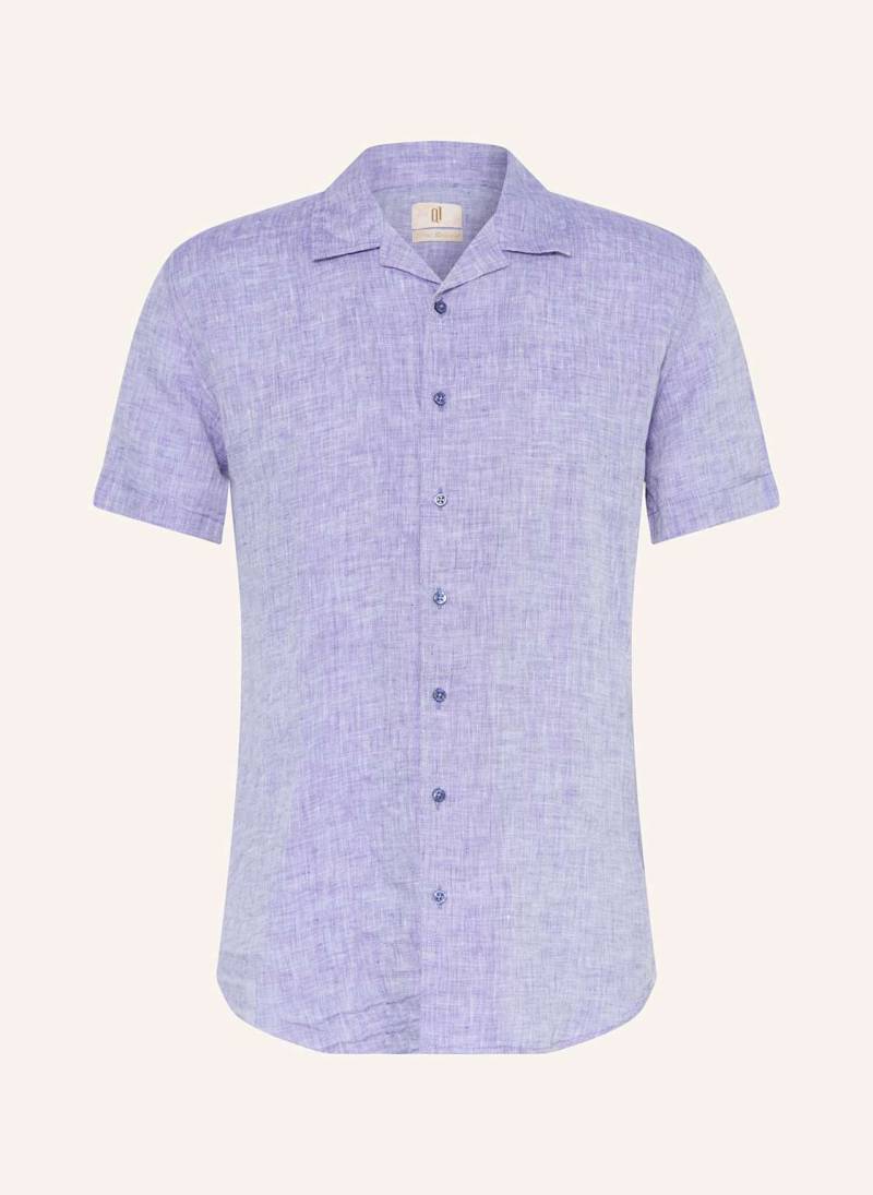 q1 Manufaktur Resorthemd Olly Regular Fit Aus Leinen blau von Q1 Manufaktur