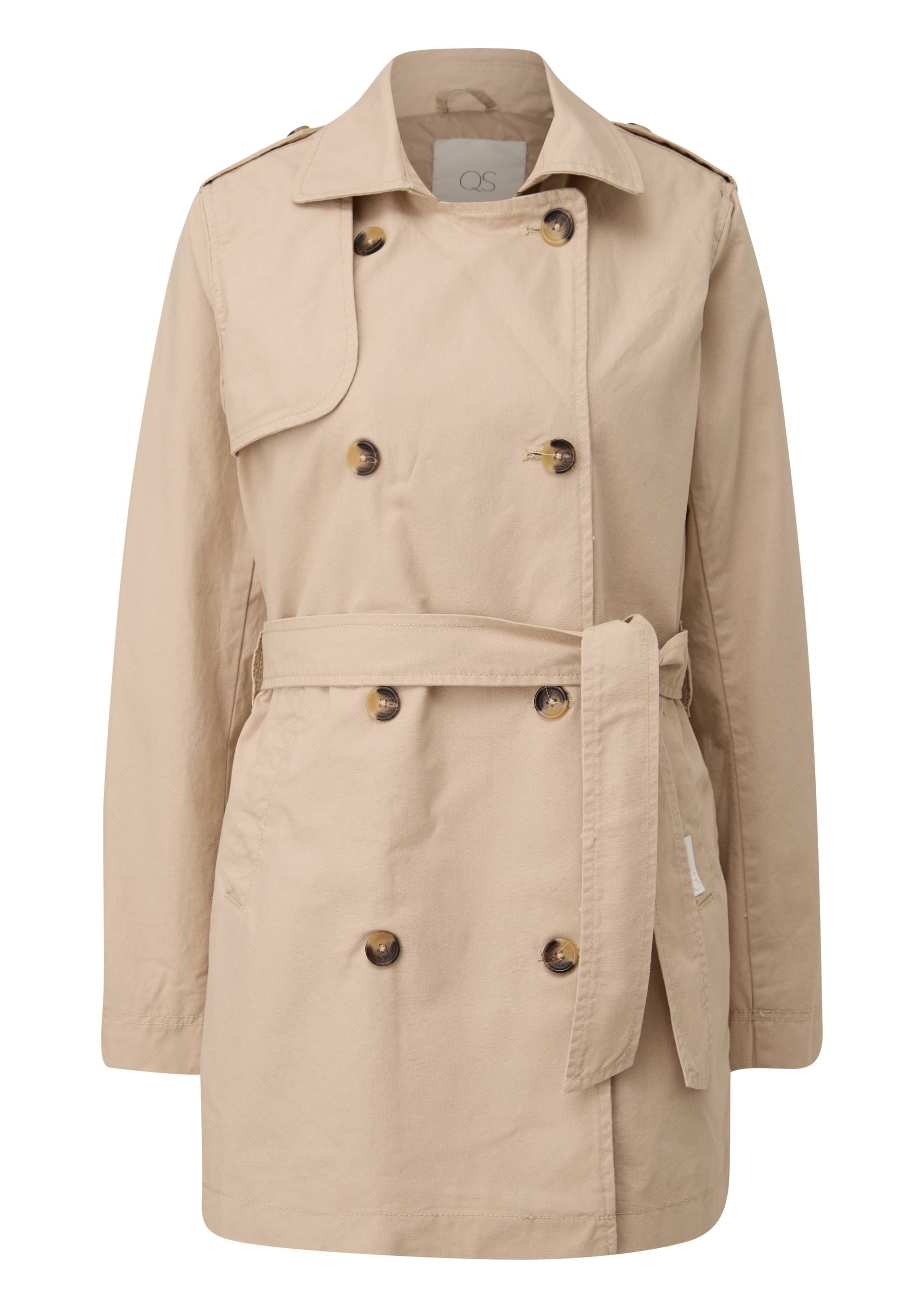 QS Outdoorjacke, ohne Kapuze, im Trenchcoat-Stil und mit Knopfleiste QS Outdoorjacke, ohne Kapuze, im Trenchcoat-Stil und mit Knopfleiste von QS