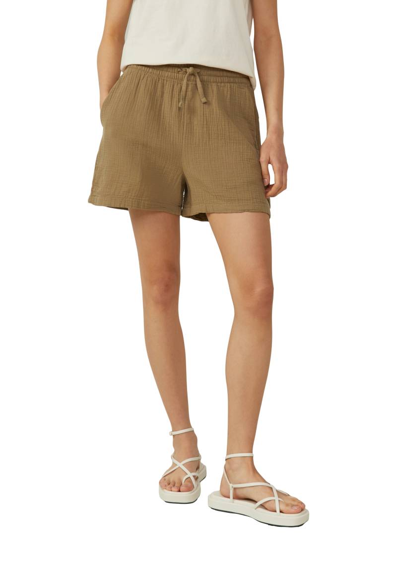 QS Shorts, im Crinkle-Look und mit Bindeband von QS