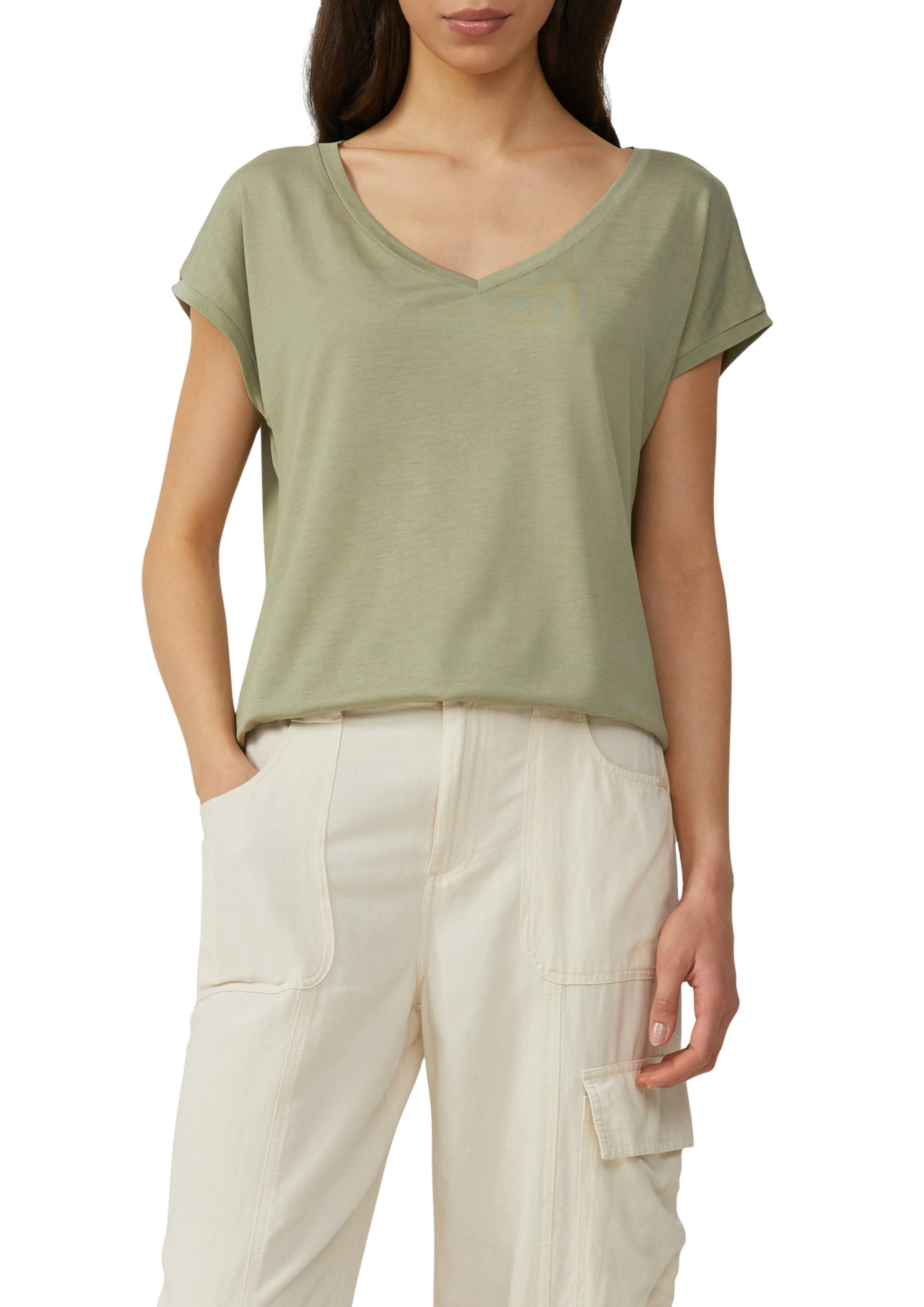 QS T-Shirt, mit V-Ausschnitt QS T-Shirt, mit V-Ausschnitt von QS