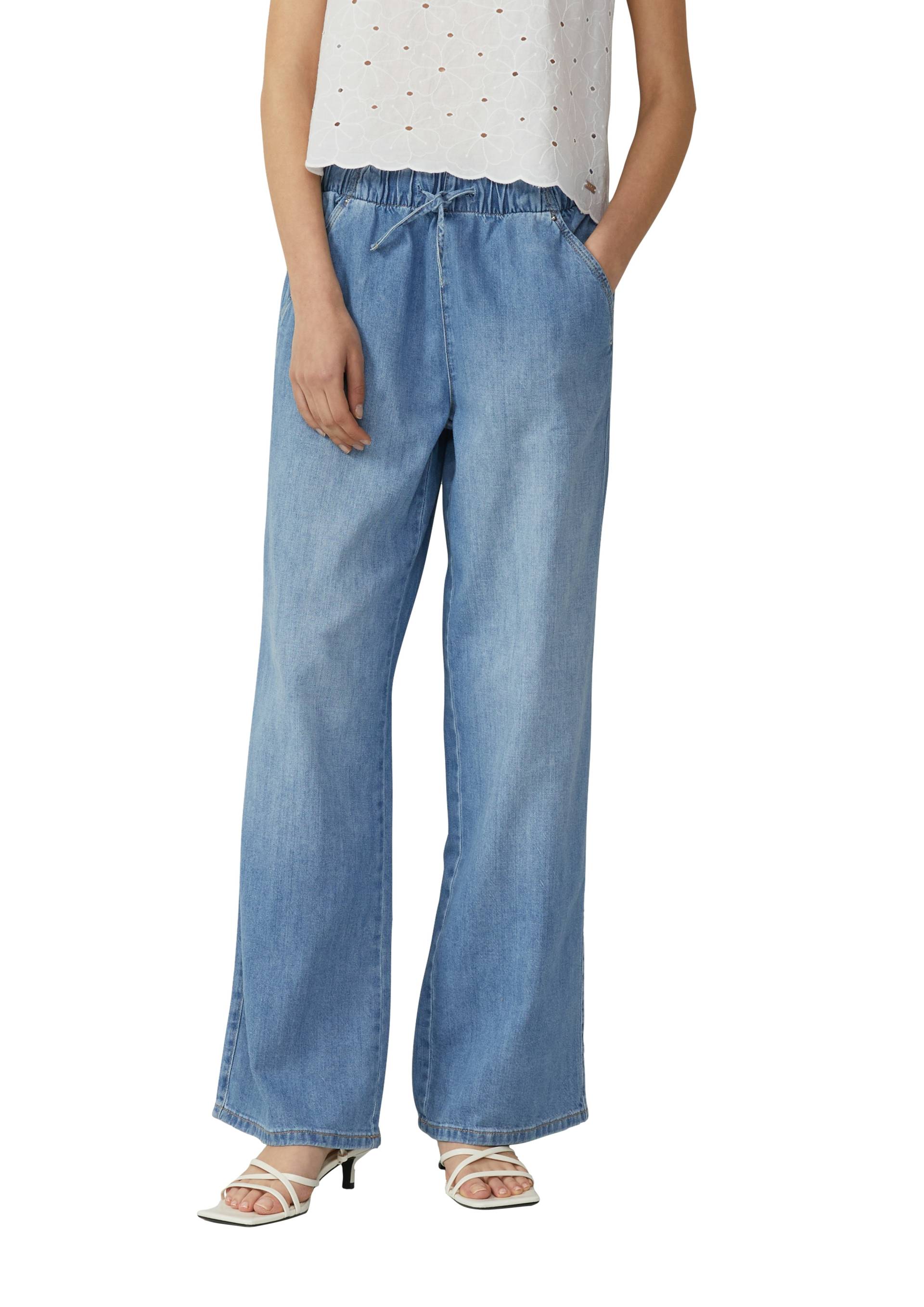 QS Weite Jeans, mit elastischem Bund und Kordelzug QS Weite Jeans, mit elastischem Bund und Kordelzug von QS
