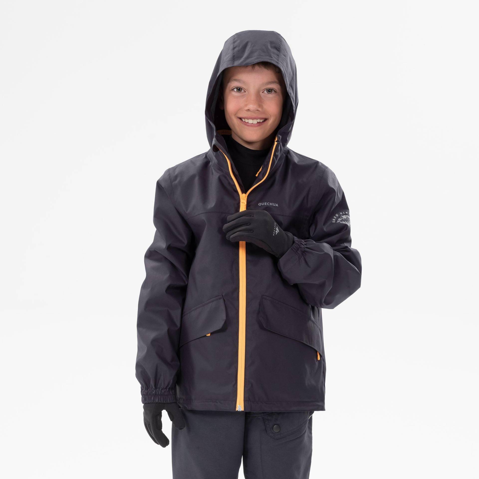 3-in-1-jacke - Sh100 Unisex Gewittergrau 131-140CM von QUECHUA